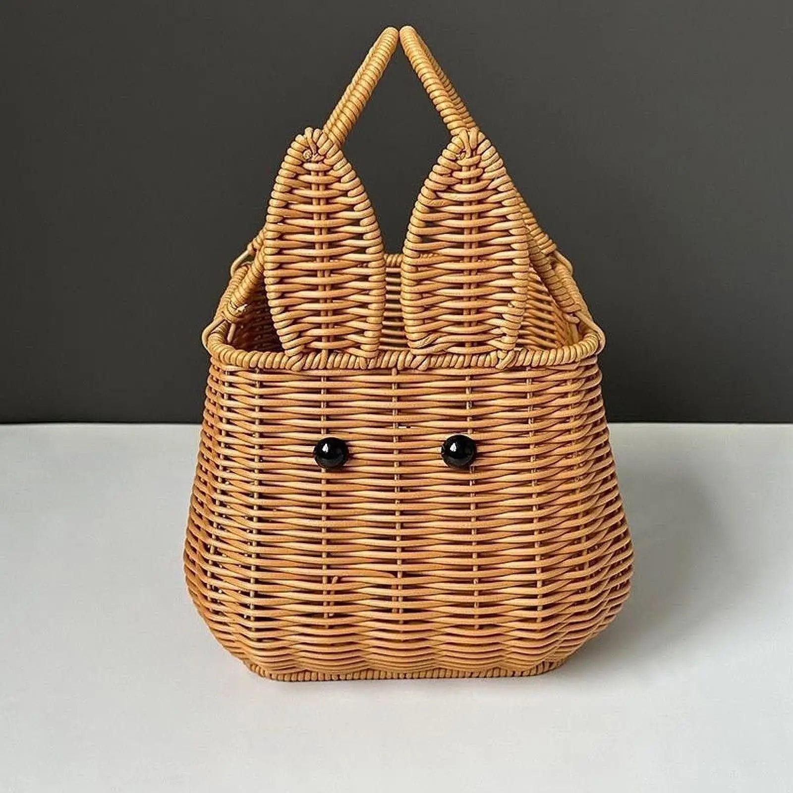panier de pâques en osier artisanal pour décoration et pique-nique - vue 3 sur 7