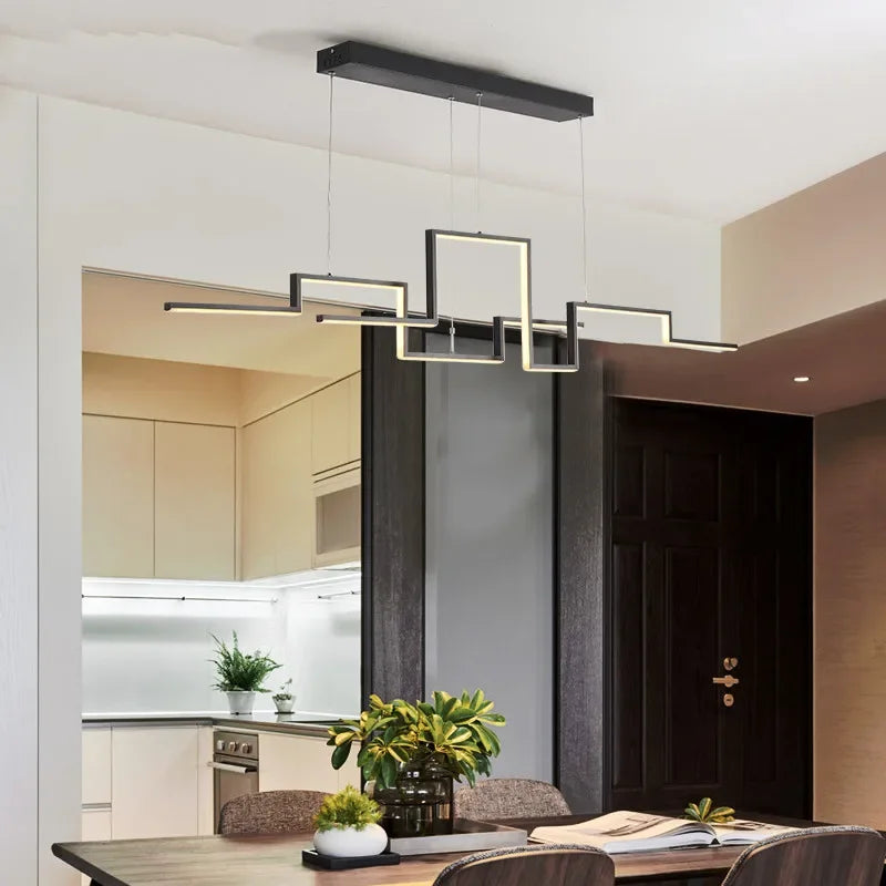 lustre moderne dimmable pour intérieur design élégant à suspendre - vue 6 sur 9