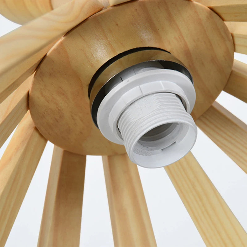 suspension nordique à led en bois pour décoration intérieur 2024 - vue 6 sur 8