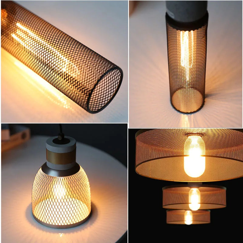 Plafonnier LED suspendu en ciment au design industriel moderne