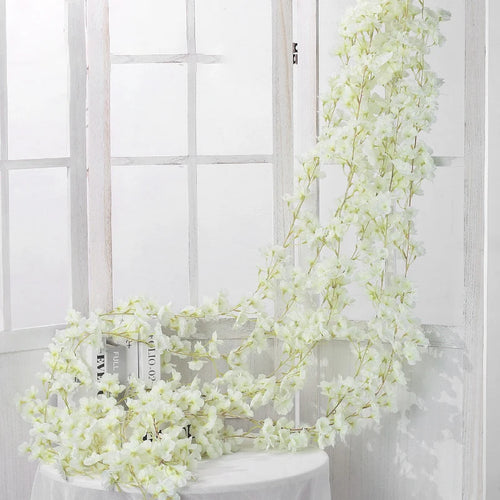 guirlande de fleurs artificielles pour décoration de mariage et intérieur - vue 10 sur 17