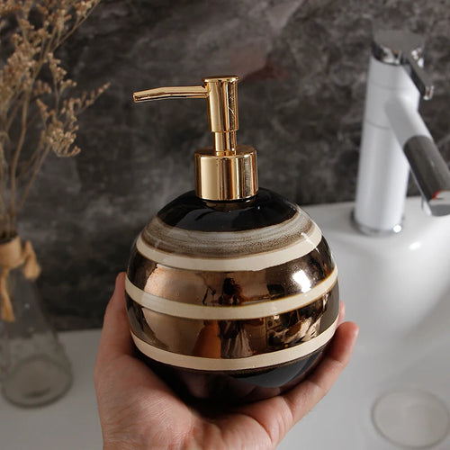bouteille en céramique pour lotion et savon décoratif - vue 9 sur 8
