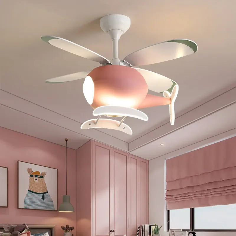plafonnier hélicoptère ventilateur led pour chambre enfant