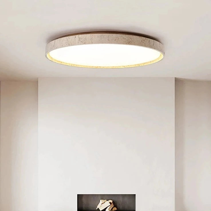 plafonnier Led en pierre Downlight monté en Surface rétro luminaires noyer bûche bois couleur chambre salon grande lumière