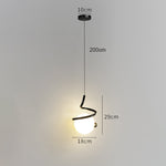 Suspension design LED minimaliste ondulé Polino