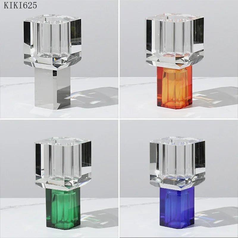 vase en verre cristal transparent pour décoration florale - vue 7 sur 11