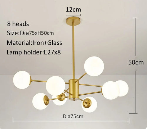 lustre moderne en verre pour intérieur lumineux - vue 9 sur 13