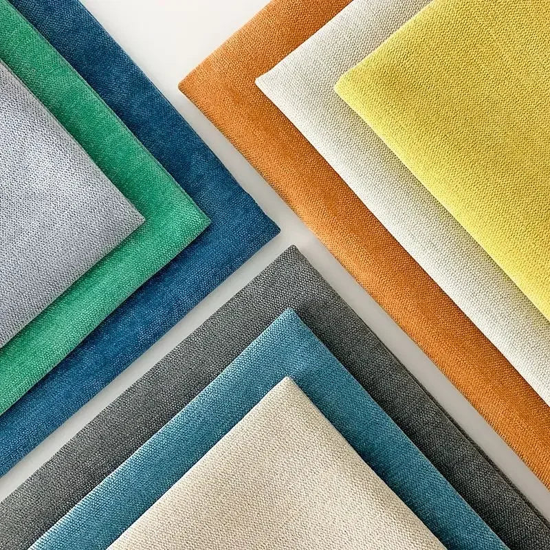 Tissu chenille épais uni pour ameublement diy salon - vue 6 sur 7