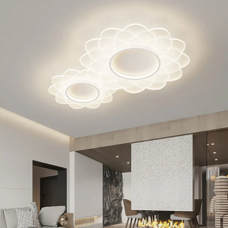 plafonnier led spot design floral en acrylique pour décoration intérieure - vue 6 sur 12