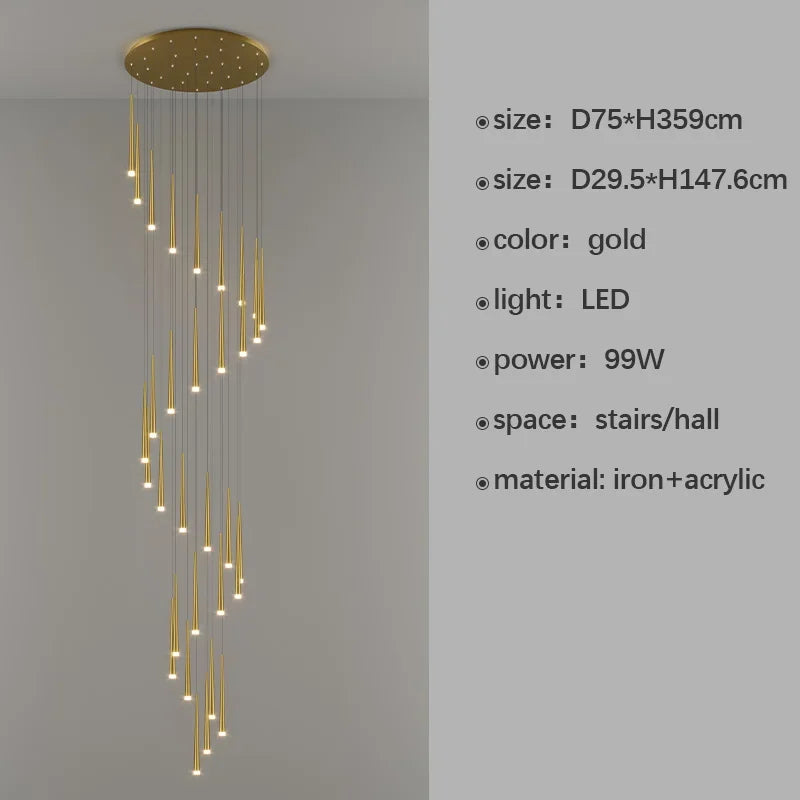 lustre moderne à led pour décoration d'intérieur haut de gamme - vue 21 sur 22