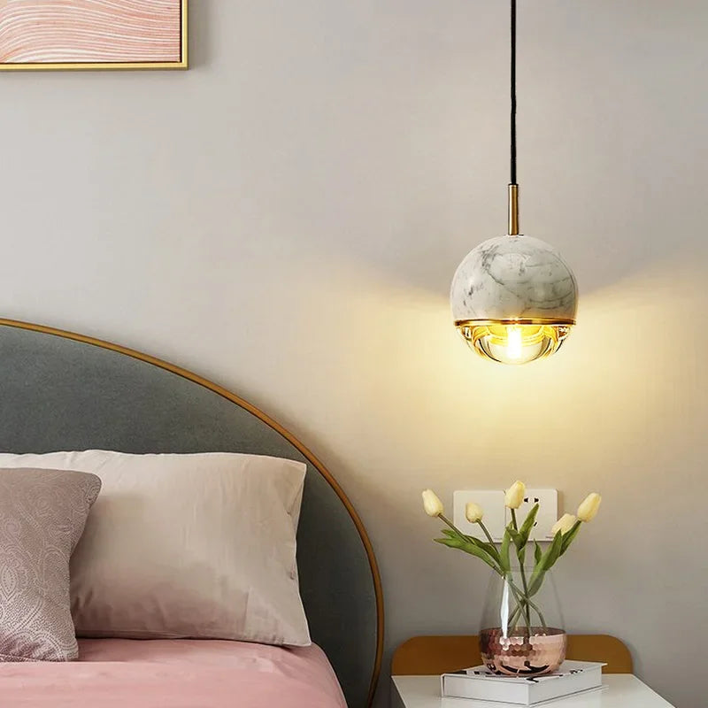 lustre en marbre moderne pour intérieur élégant design nordique - vue 5 sur 24