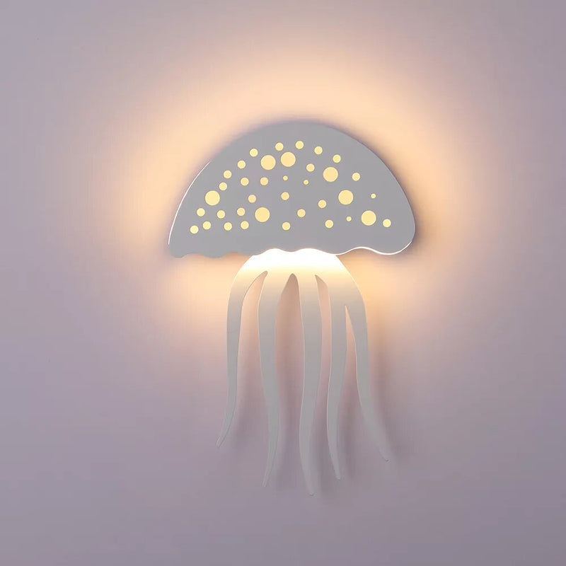 Applique murale blanche en forme de méduse à LED