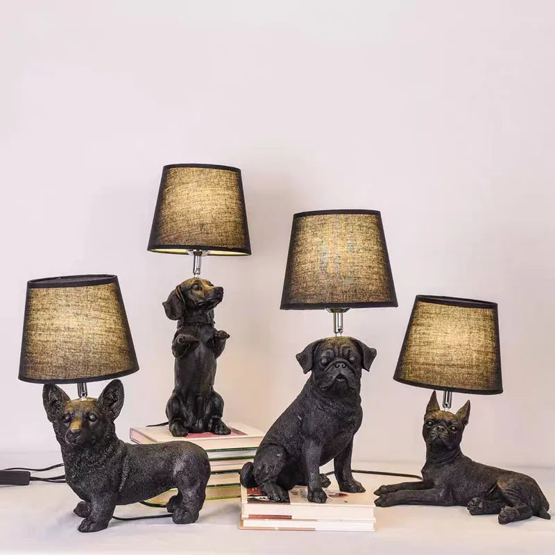 lampe de table led moderne design chiot nordique pour enfants - vue 6 sur 16