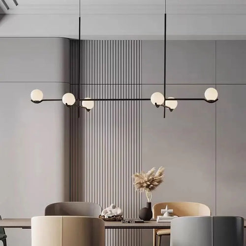 Lustre LED moderne nordique minimaliste créatif noir/or chambre à coucher lampe suspendue adaptée aux lampes de salon et de salle à manger