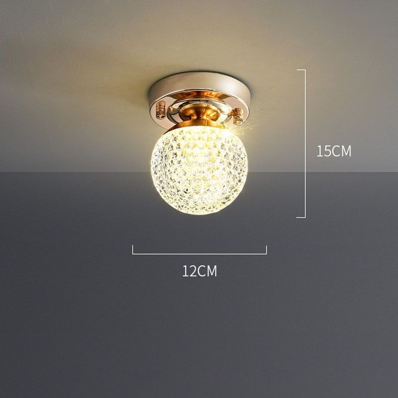 Plafonnier design LED doré en cristal luxury Tourtelle