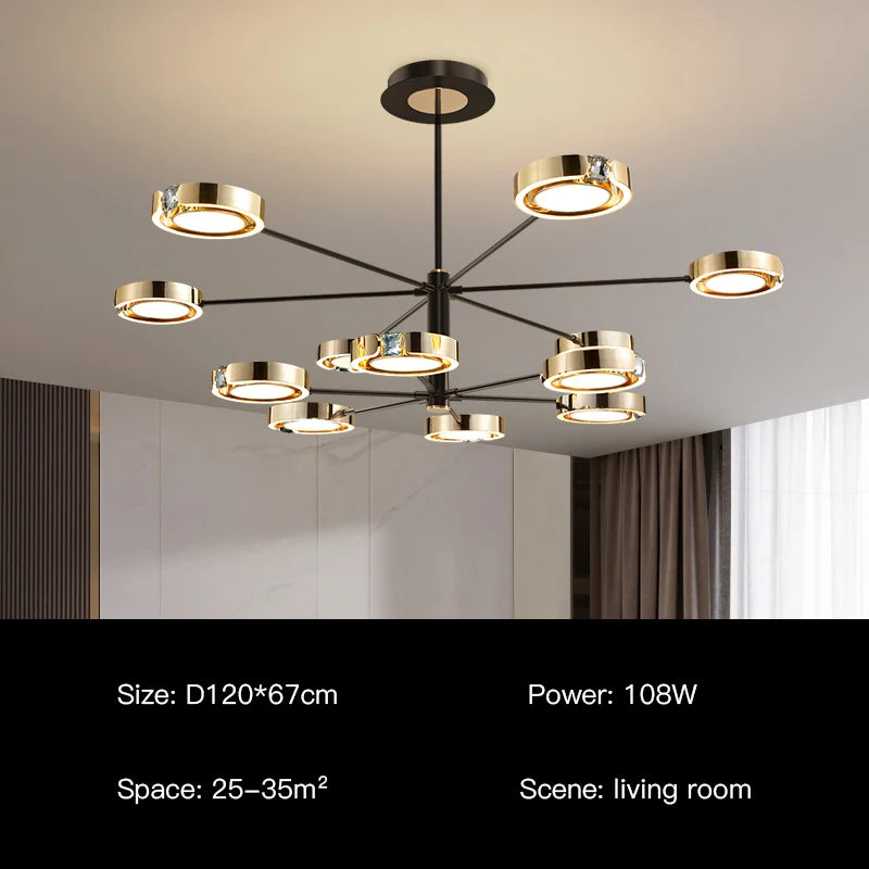 suspension led moderne au design minimaliste élégant pour intérieur - vue 17 sur 18