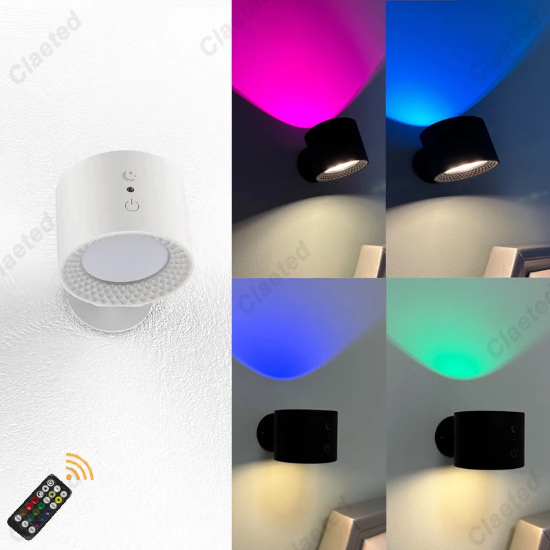 Tactile et télécommande intérieure sans fil Applique murale rechargeable alimenté par batterie LED appliques murales sans fil avec chargement USB - vue 10 sur 10