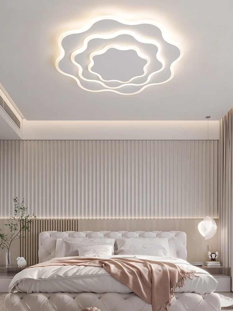 Plafonnier moderne en fer acrylique led dimmable éclairage intérieur