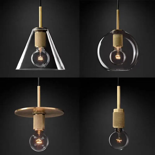 lustre nordique minimaliste en cuivre style américain italien