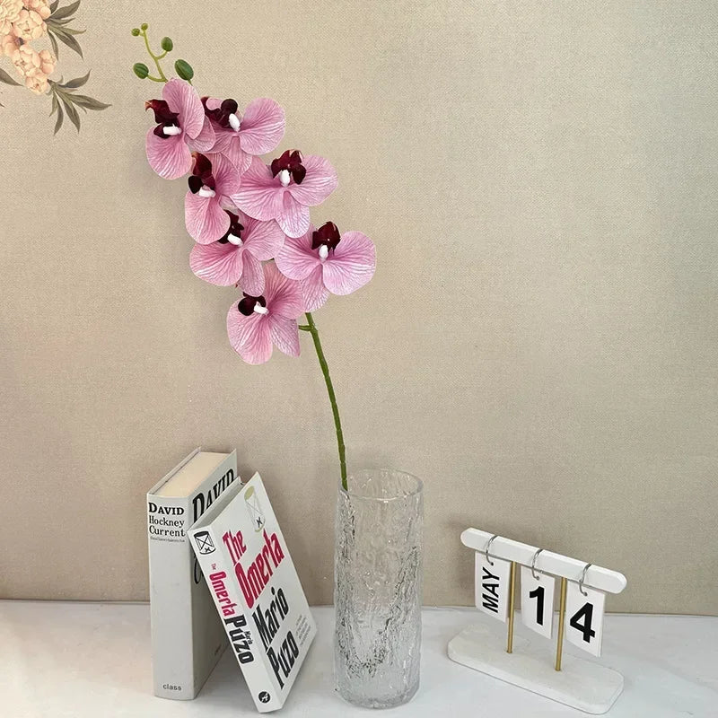 orchidée papillon artificielle 7 têtes décoration florale élégante - vue 12 sur 40