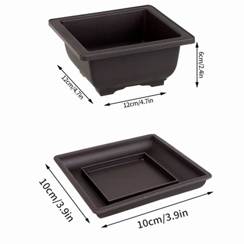 pots de fleurs rectangulaires imitation argile pour jardin extérieur