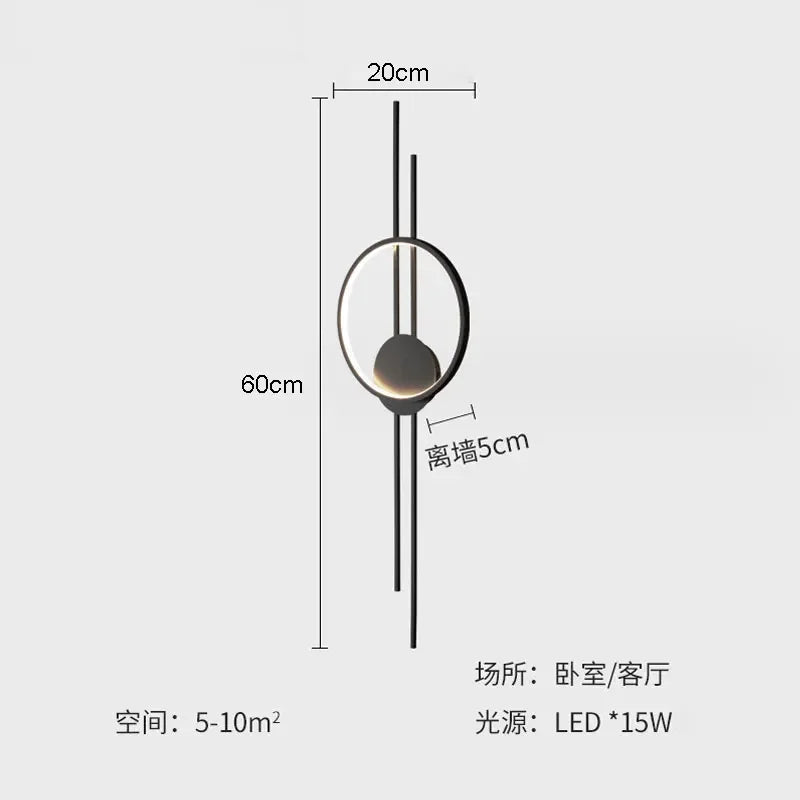applique murale minimaliste design nordique créatif moderne pour intérieur