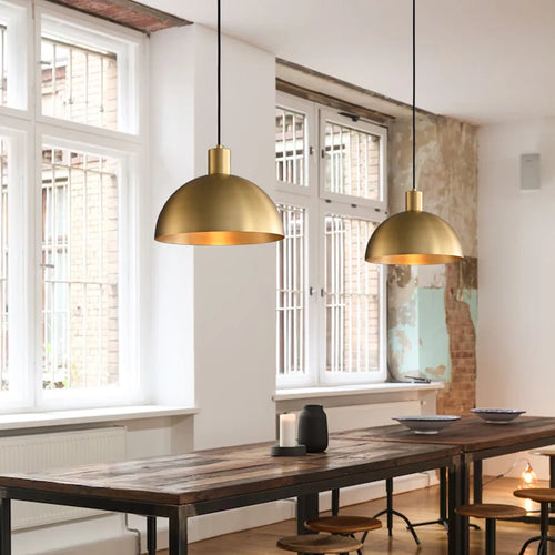 Suspension dorée moderne pour style ferme extérieur - vue 3 sur 6