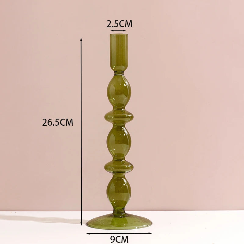 bougeoir en verre européen pour décoration et mariage - vue 21 sur 30