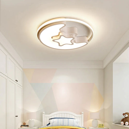 plafonnier led lune dessin animé pour enfants moderne - vue 5 sur 15