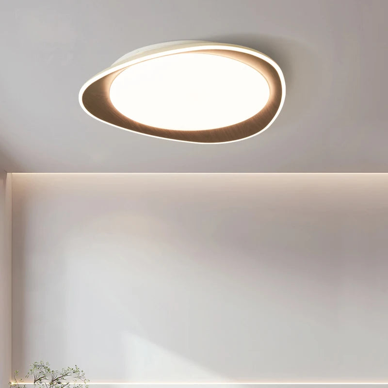 Plafonnier bois véritable chambre lumières LED décor à la maison pour salle d'étude cuisine salon