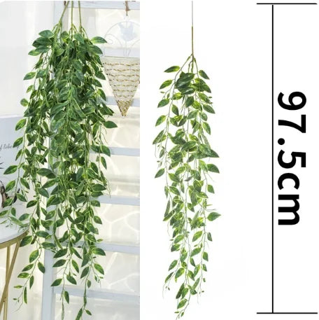 jardinière murale en rotin et osier fait main pour plantes - vue 23 sur 28