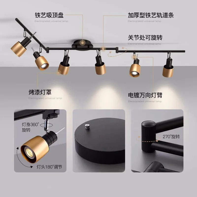 plafonnier led design pour salon bar et bureau - vue 9 sur 17