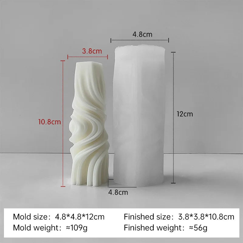 moule en silicone pour bougies aromatiques cylindriques fait main - vue 8 sur 20