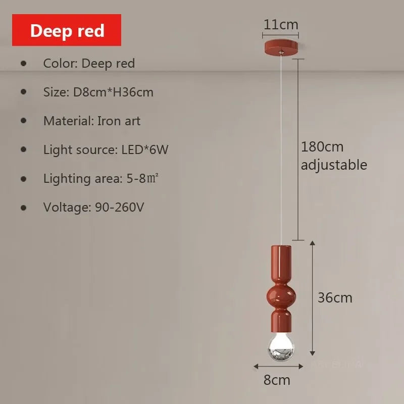 suspension à led nordique minimaliste pour intérieur élégant