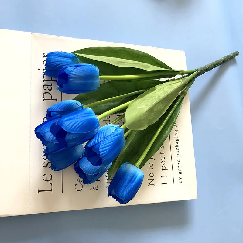 bouquet de tulipes artificielles pour mariage et décoration intérieure - vue 3 sur 11