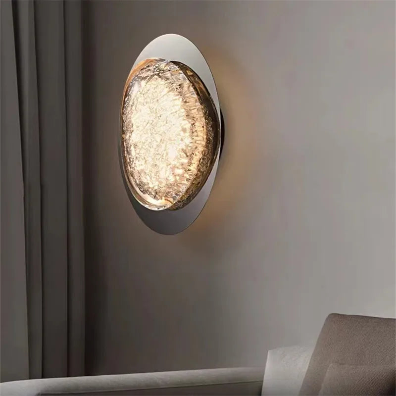 applique murale en cristal de luxe avec lumière led - vue 5 sur 9