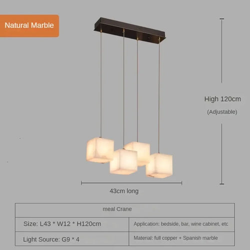 lustre en marbre espagnol style chinois minimaliste pour intérieur élégant - vue 15 sur 15