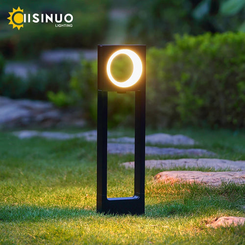 Paysage extérieur moderne LED chemin lumière 12W IP65 pilier en aluminium lumières résistant à l'eau pour jardin allée Patio allée Decora