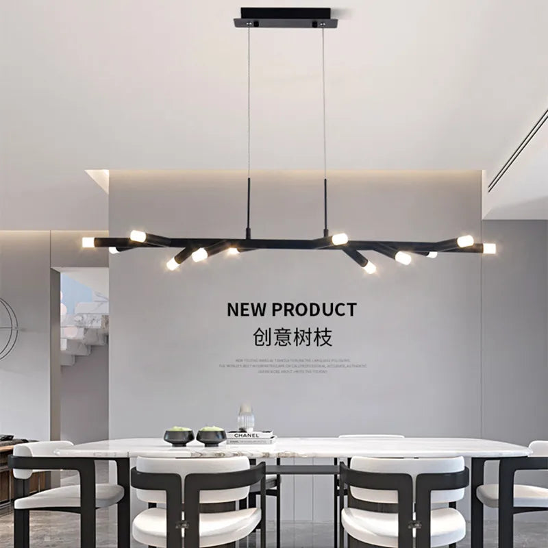 lustre moderne à LED pour décoration intérieure nordique - vue 4 sur 9