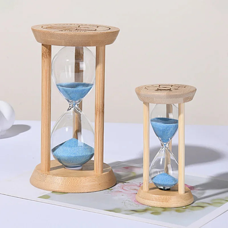 sablier en bois lumineux pour minuterie créative et décoration