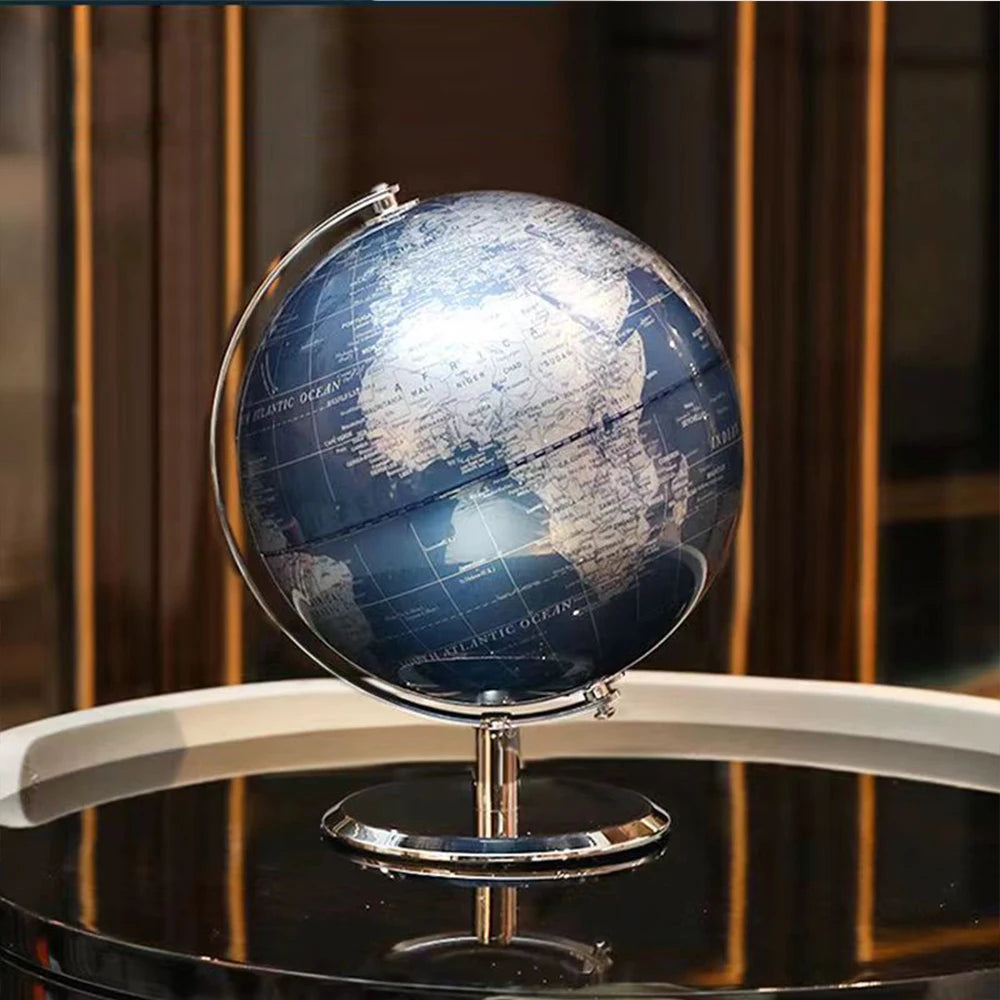 globe rotatif en métal style européen ornement créatif de luxe - vue 4 sur 8