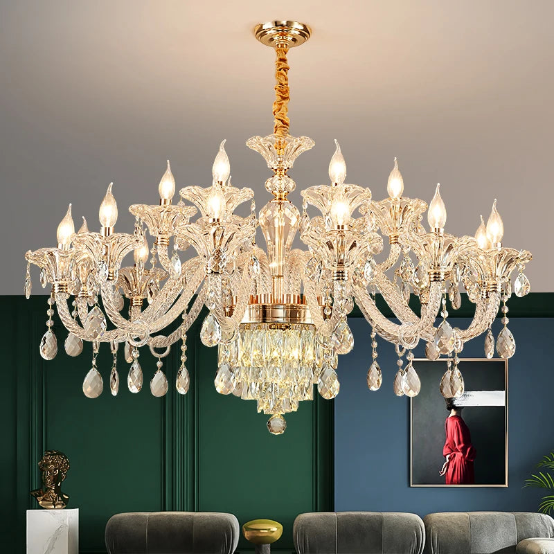 lustre en cristal design pour un éclairage élégant et raffiné - vue 4 sur 16