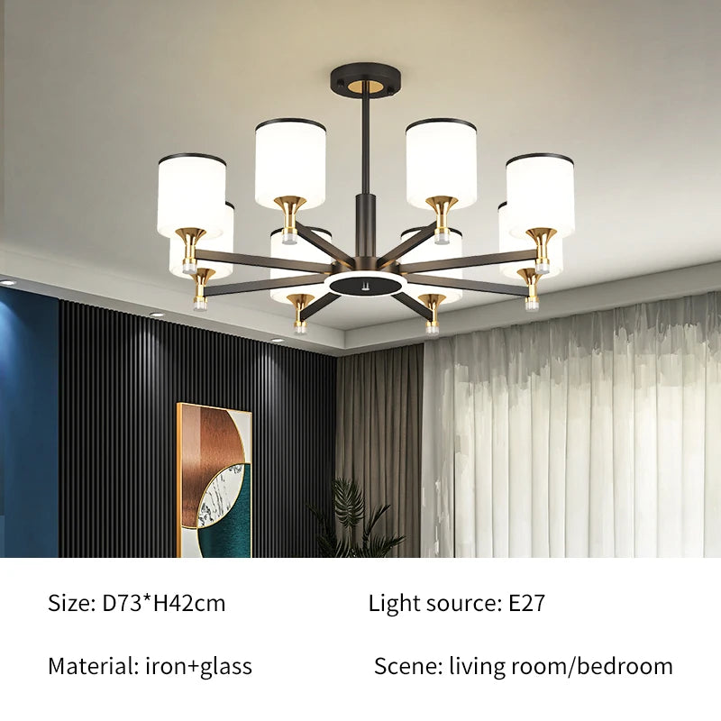 lustre nordique 15 têtes design moderne luxe pour intérieur lumineux - vue 12 sur 16