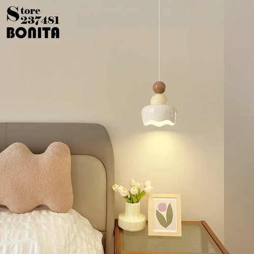 suspension florale style crème pour une ambiance chaleureuse - vue 3 sur 8