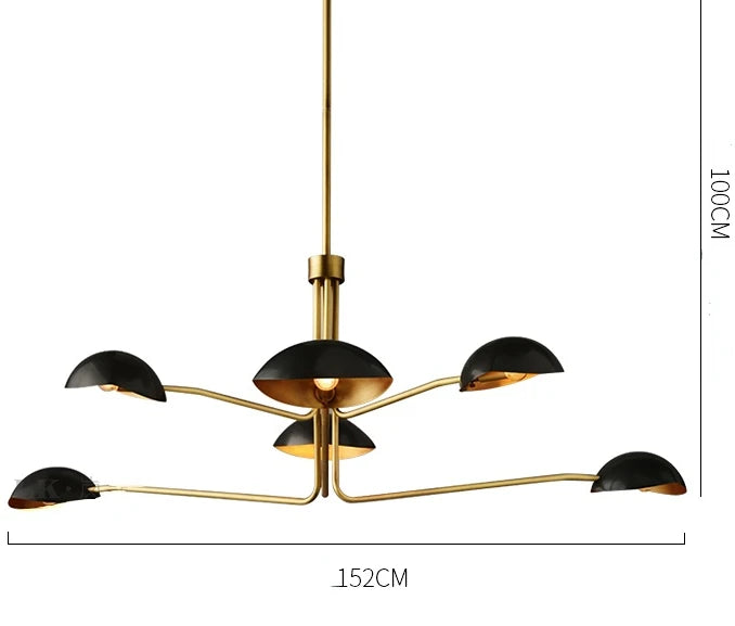 Lustre Moderne style néoclassique couleur cuivre - vue 15 sur 16
