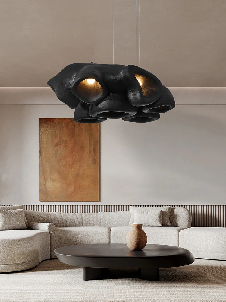 Salon nordique Wabi Sabi lustre minimaliste design salle à manger décoration lampe Bar Restaurant café LED suspension éclairage