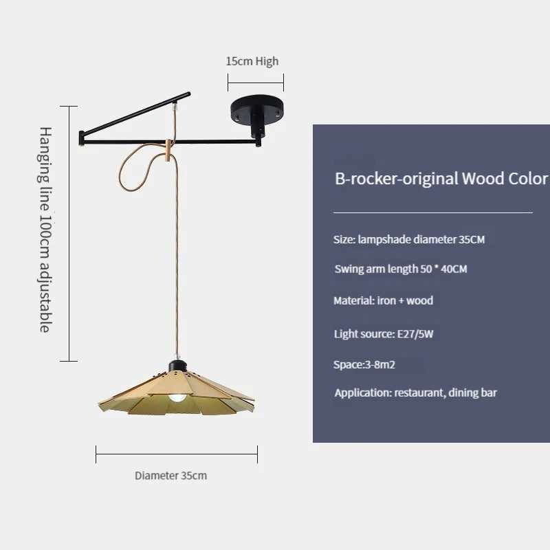 plafonnier en bois rétractable pour décoration intérieure lumineuse - vue 17 sur 18