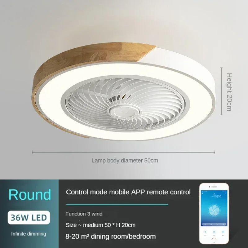 ventilateur plafond moderne pour enfants avec lumière led et télécommande - vue 8 sur 8