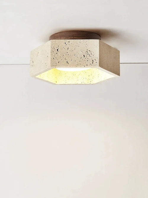 plafonnier led moderne en travertin pour intérieur élégant - vue 3 sur 6
