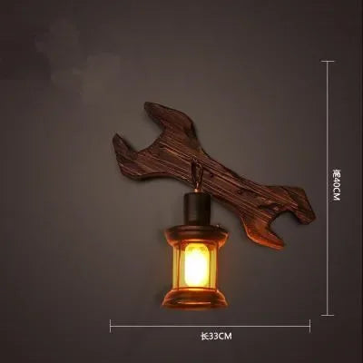 appliques murales led en bois style industriel pour décoration - vue 14 sur 21